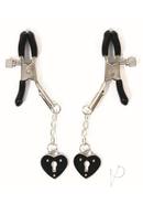 Sexy Af Nipple Clamps Hearts - Black